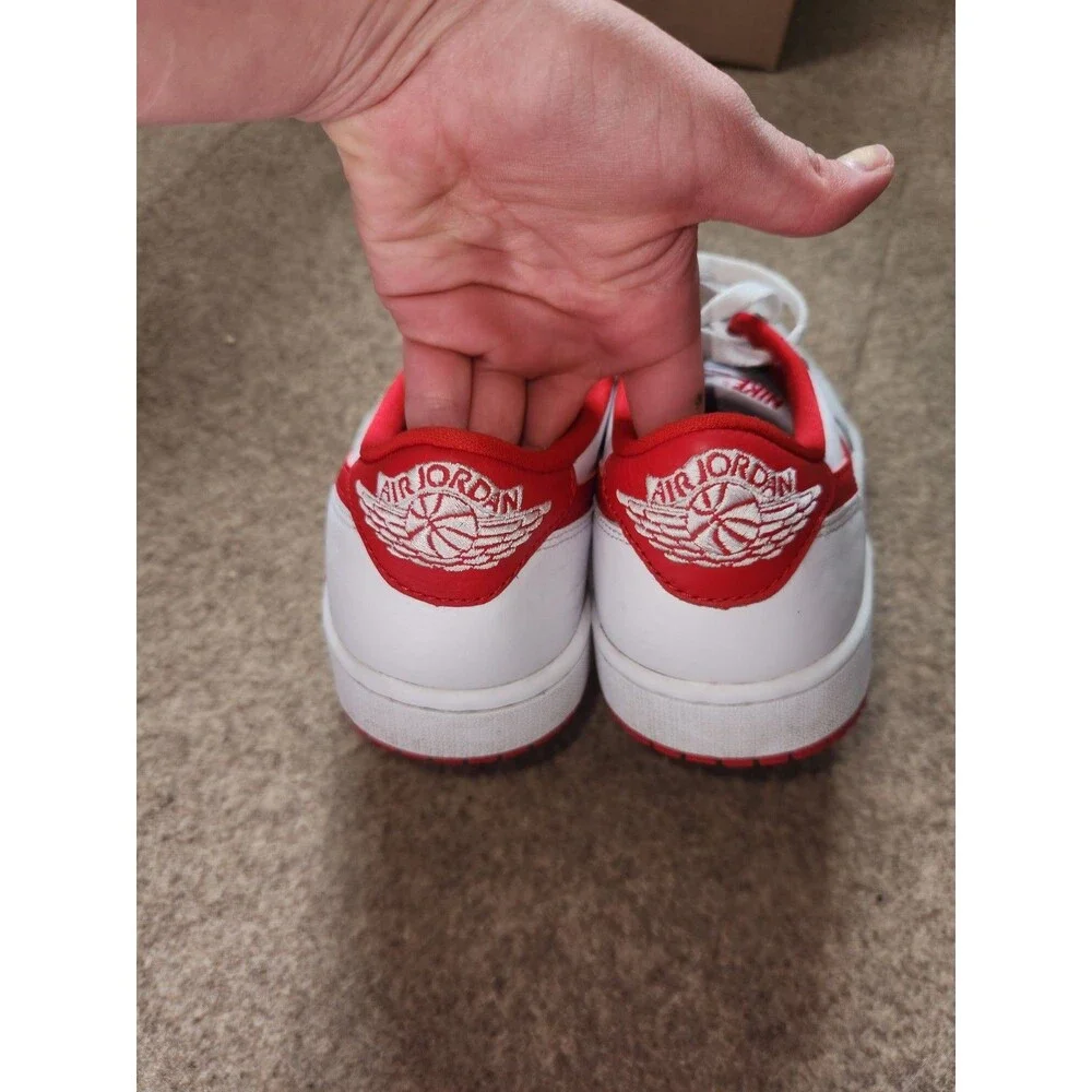 Nike Air Jordan 1 Low OG Sneakers | White University Red | 2023 | M9.5